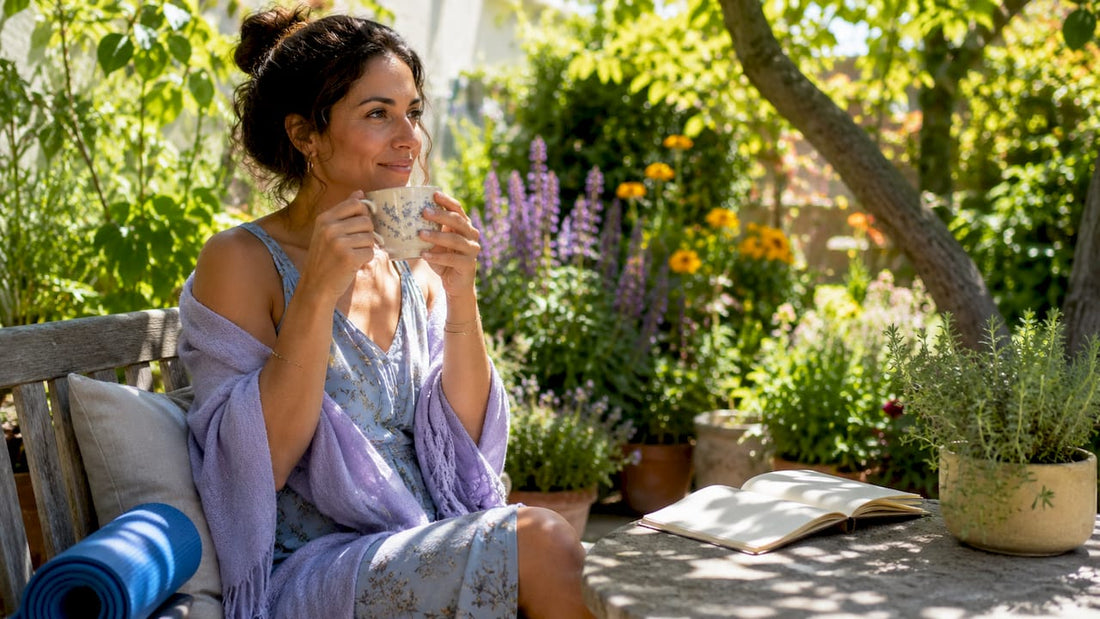 Woman enjoying natural health biohacking outdoors