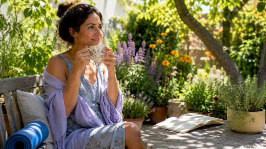 Woman enjoying natural health biohacking outdoors