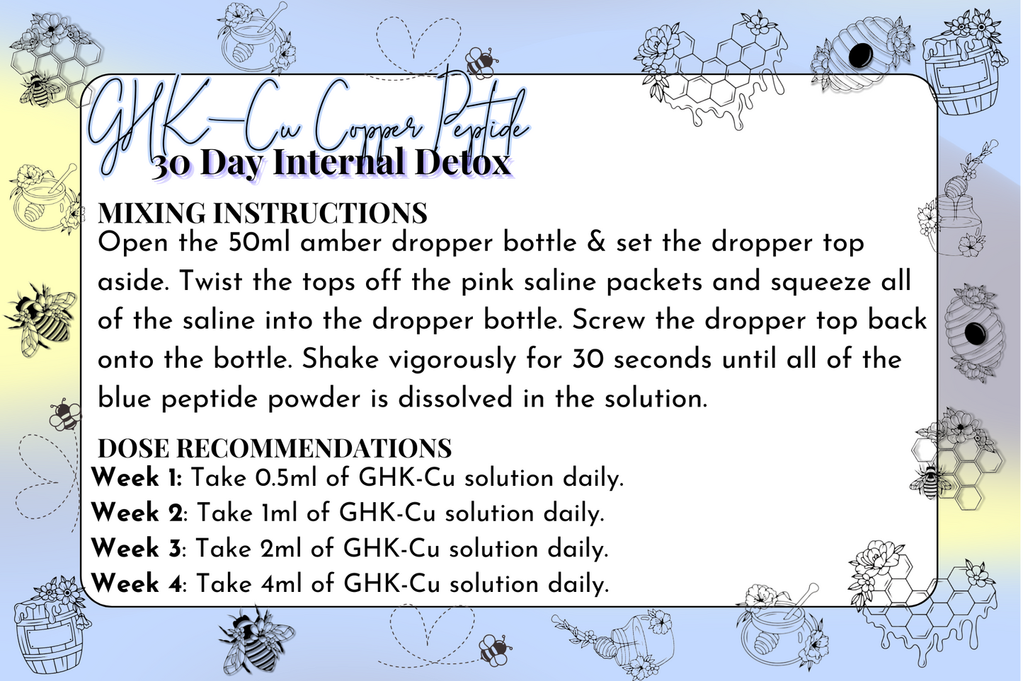 GHK-Cu Copper Peptide Internal Detox Kit